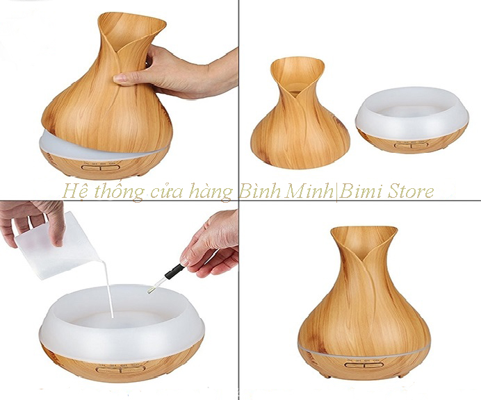 máy khuếch tán tinh dầu màu gỗ đẹp mắt